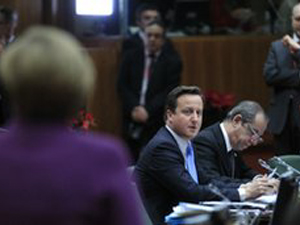 David Cameron at Euro Summit